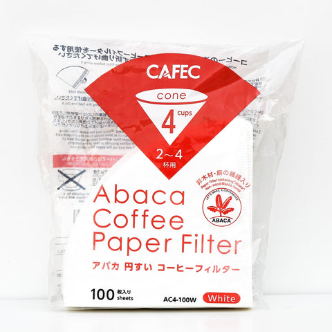 CAFEC | Abaca Paper Filter (4 Cup), 100 pcs/pack